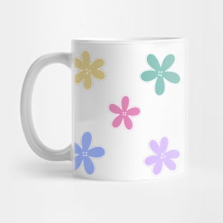 Abstract Flowers - Bright Danish Pastel Rainbow Mug